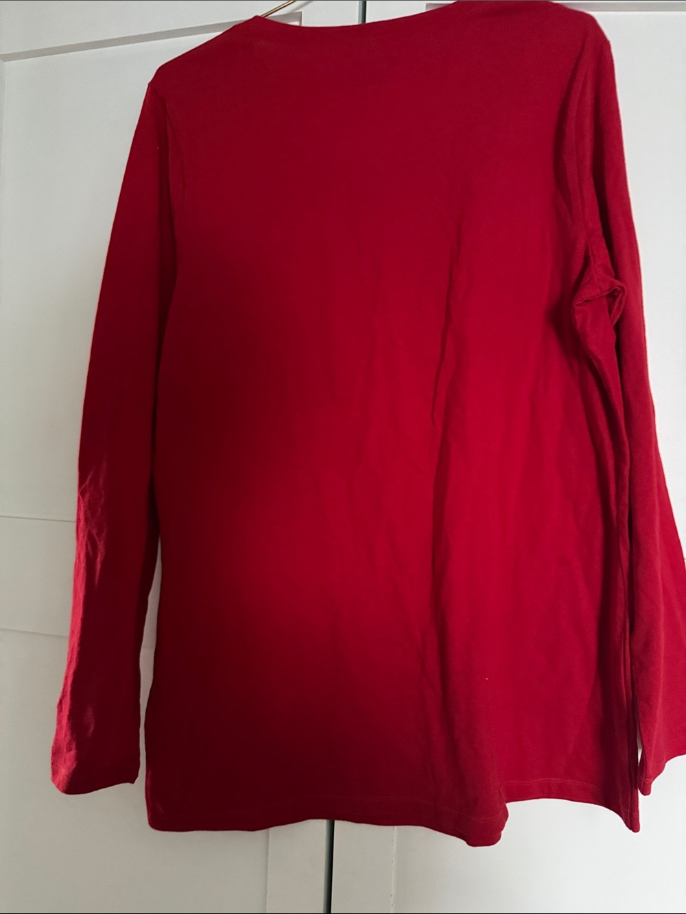 Women’s XXL No Boundaries Red Crew Neck Long Sleeve Tee - Picture 3 of 3